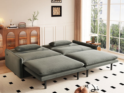 4 Seat Convertible Sleeper Sofa Bed, Modern With Storage