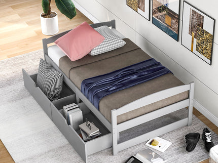 Platform Bed With 2 Drawers