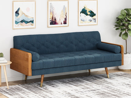 Aidan - Mid Century Modern Tufted Fabric Sofa
