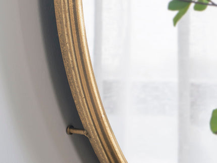 Circle Wall Mirror With Iron Frame, Accent Mirror For Living Room