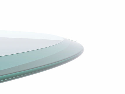 30" Round Tempered Glass Table Top Clear Glass 2 / 5" Thick Beveled Polished Edge - Transparent