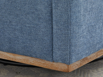 Modern Square Upholstered Swivel Accent Chair With Metal Base