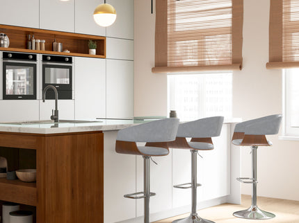 Lowell - Adjustable Swivel Bar Stool - Stone Gray