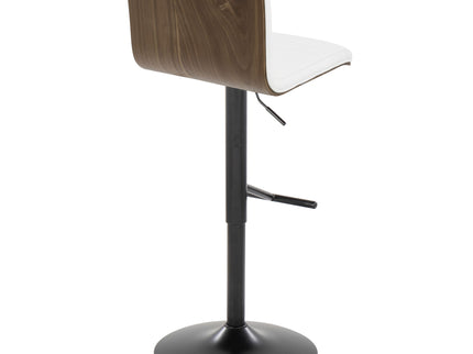 Mason - Contemporary Adjustable Barstool With Swivel With Straight T Footrest (Set of 2)