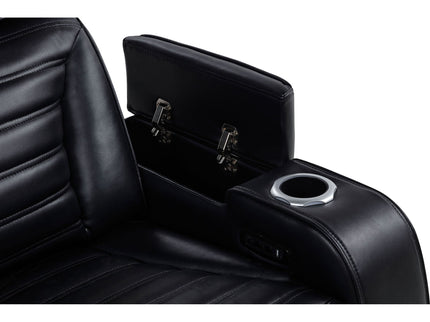 Isadora - Power Reclining Loveseat With Dual USB Charging And Built In Bluetooth Speaker - Black