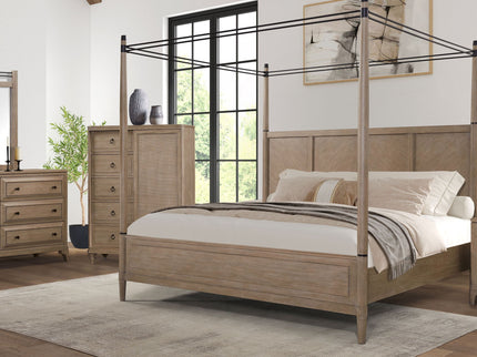 Transitional Styling Canopy Bed