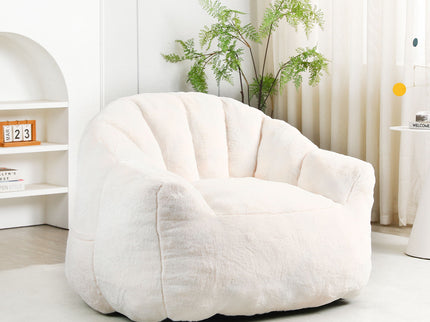 Beanbag Chair, Beanbag Sofa Chair With Armrests Stuffed High Density Foam
