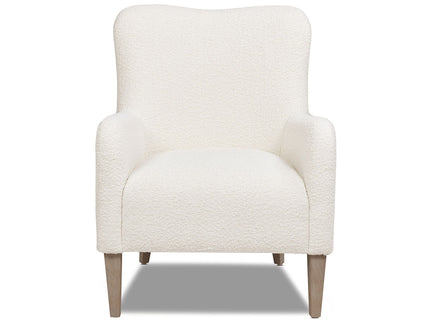 Nimbus - Curved Accent Chair - Ivory White