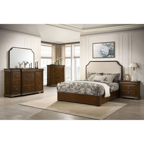 Leonide - 2 Drawer Nightstand With USB Charging And Hidden Storage - Cherry