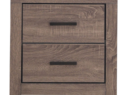 Geary - 4 Piece Queen Slatted Headboard Panel Bedroom Set - Oak