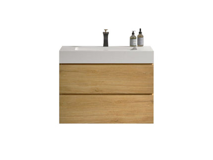 Alice - Bathroom Vanity With Sink, Large Storage Wall Mounted Floating Bathroom Vanity For Modern Bathroom