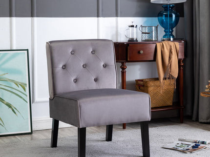 Reese - Living Room Armless Button Tufted Pattern Accent Chair (Set of 2)