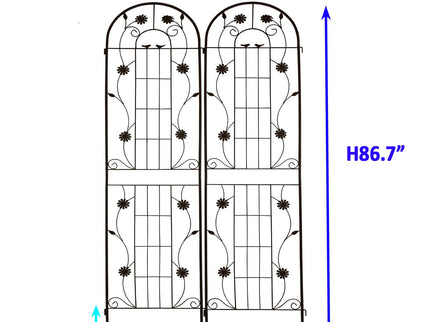 Metal Garden Trellis Rustproof Trellis For Climbing Plant Outdoor Flower Support