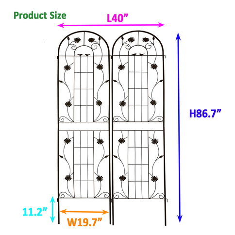 Metal Garden Trellis Rustproof Trellis For Climbing Plant Outdoor Flower Support