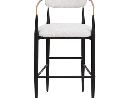 Upholstered Bar Stools With Backs For Kitchen Island (Set of 2) - Beige