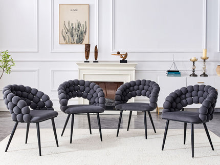 Puffy Bubble, Ball Chain Chairs For Dining Room (Set of 2)