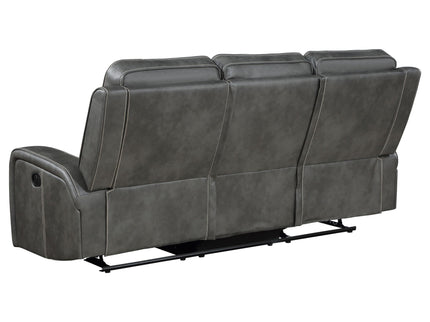 Forrest - Motion Reclining Sofa Comfort With Elegant Tufting And Wide Track Arms - Gray