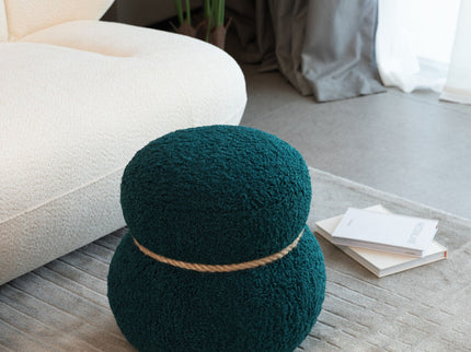Snowman Stool With Cushion And Solid Wood Frame
