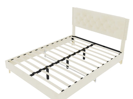 Upholstered Bed With Tufted Headboard