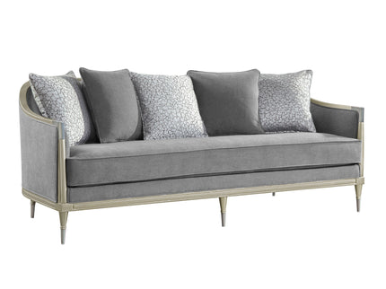 Fernando - Sofa With 5 Pillows - Champagne / Gray