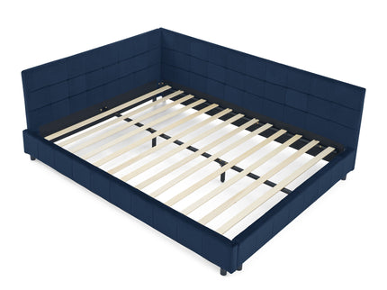 Elegant Design Storage Upholstered Tufted Bed Frame With Backrest And Armrests
