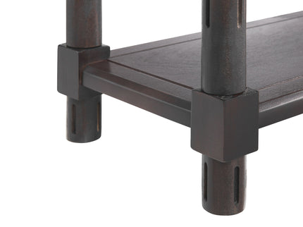 Narrow Side End Tables With Shelf (Set of 2)