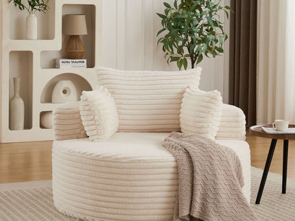 Modern Single Sofa With Backrest Pillow For Living Room