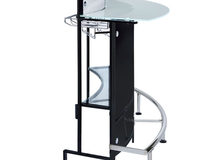 Keystone - Home Bar With Stemware & Wine Storage - Black