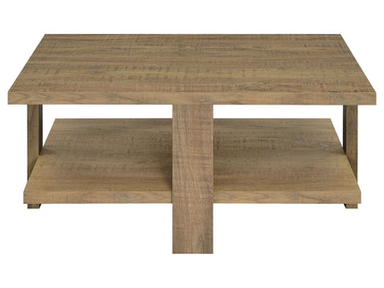 Runnion - Square Coffee Table - Light Brown