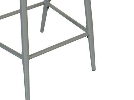 Outdoor 26" Counter Height Metal Frame Counter Stools With Scallop Shaped Backrest & Water Resistant Cushions