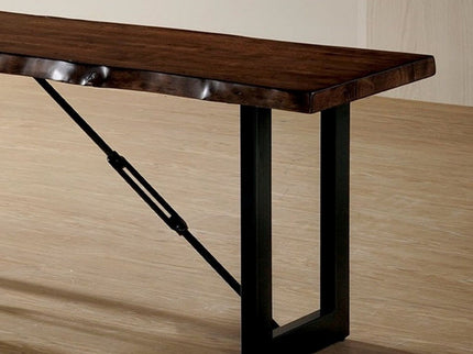 U - Shape Bench With 2 Tone - Black / Walnut