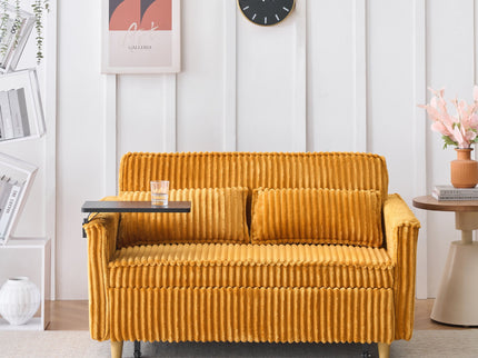Pull Out Sofa With Movable Tabletop And USB Ports