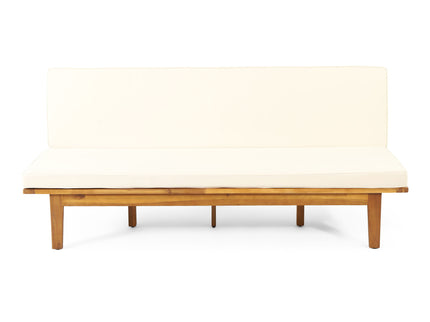 Outdoor Elegance Daybed With Convertible Design Cushion Frame - Beige