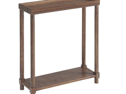 Narrow Side End Tables With Shelf (Set of 2) - Chestnut