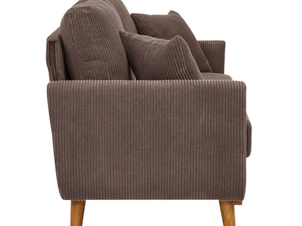 Upholstered Loveseat With Arms And Pillows