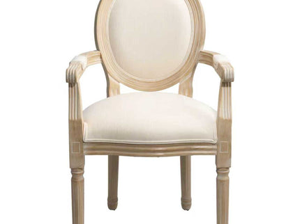 French Vintage Upholstered Fabric Dining Armchair (Set of 2)