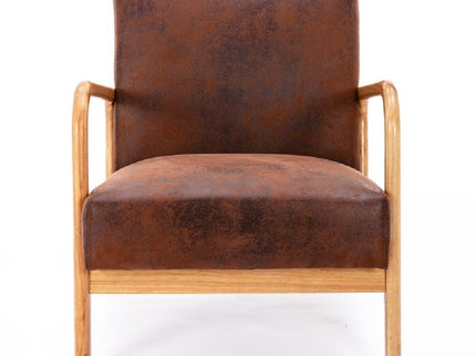Classic Mid-Century Modern Accent Chairs, Open Framed Armchair With Cushioning