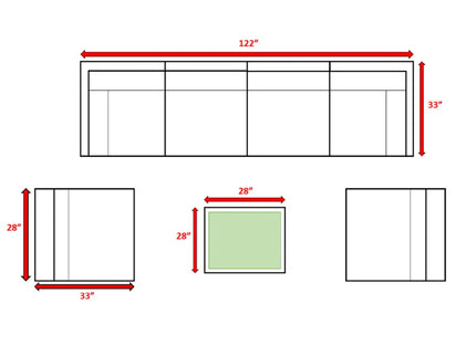 Outdoor Wicker Seating Group With Cushions