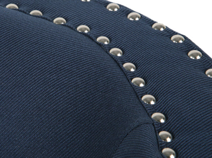 Modern Upholstered Swivel Club Chair With Nailhead Trim