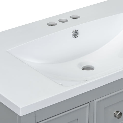 Modern Bathroom Vanity With Sink Combo, 6 Drawers And 1 Cabinet