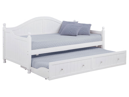 Twin Daybed With Trundle Storage Bed - White