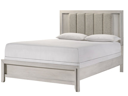 Plush Upholstered Headboard Framed Bed