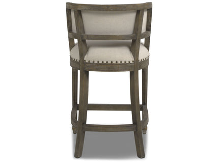 Paris - Farmhouse Counter Height Bar Stool With Backrest
