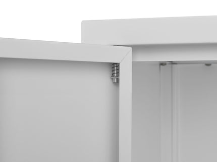 Modern Storage Cabinet With Adjustable Shelves, Magnetic Door Stopper