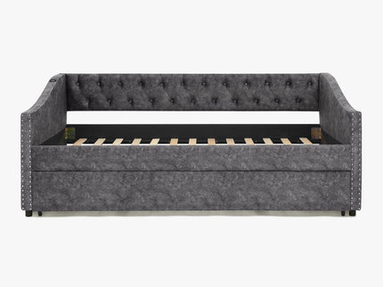 Upholstered Daybed With USB Charging & Pull Out Bed