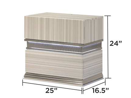 Leonor - 2 Drawer Nightstand - Gray