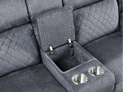 Alicia - Console Reclining Loveseat - Gray Black