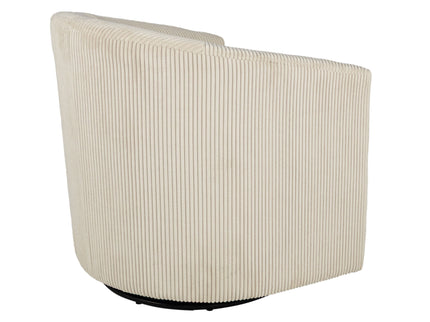 Swivel Accent Chair With U Backrest, Plush Cushion Living Room Furniture