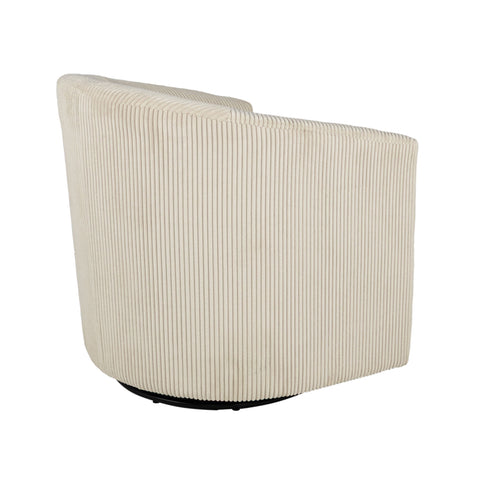 Swivel Accent Chair With U Backrest, Plush Cushion Living Room Furniture