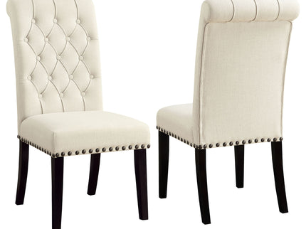 Button Tufted Side Chairs (Set of 2) - Beige